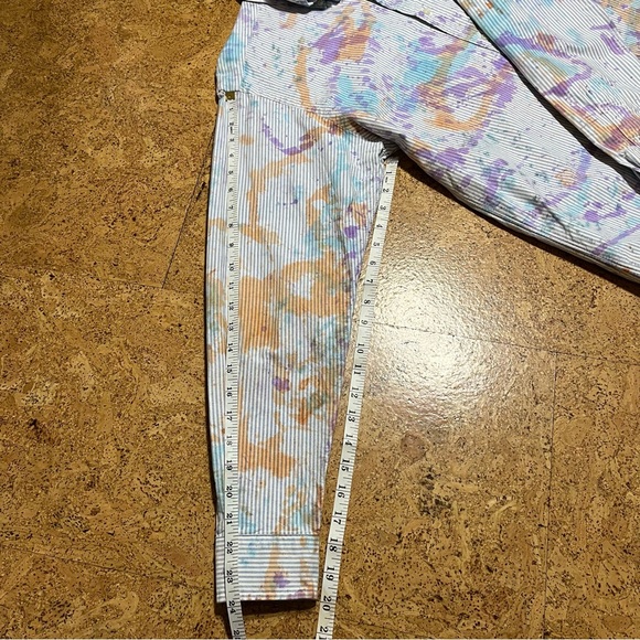 Ralph Lauren Men’s Classic Fit Pinstripe Paint Splattered Button Down Shirt Sz S - Picture 14 of 14